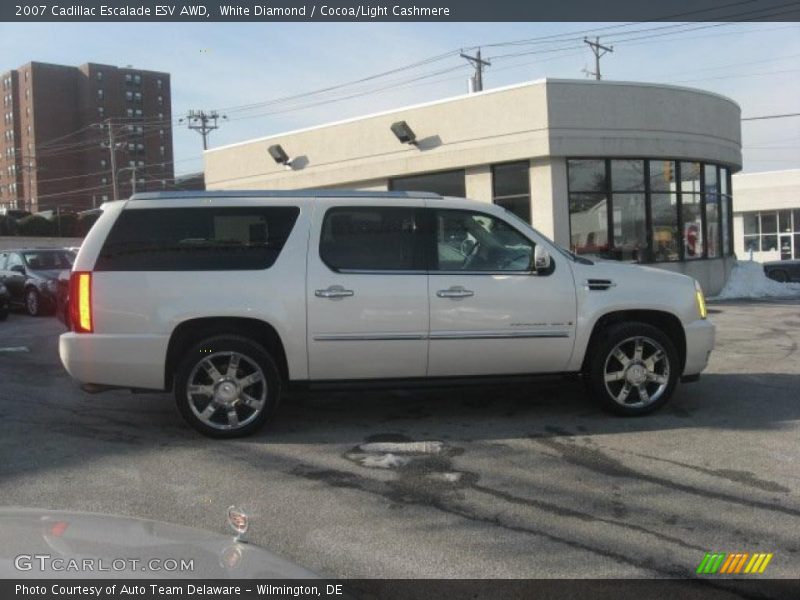 White Diamond / Cocoa/Light Cashmere 2007 Cadillac Escalade ESV AWD