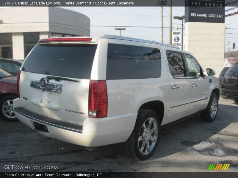 White Diamond / Cocoa/Light Cashmere 2007 Cadillac Escalade ESV AWD