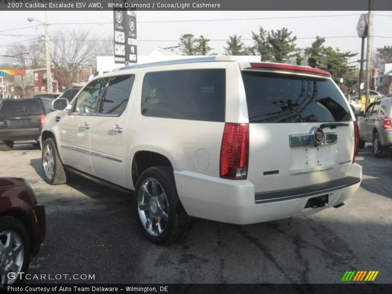 White Diamond / Cocoa/Light Cashmere 2007 Cadillac Escalade ESV AWD