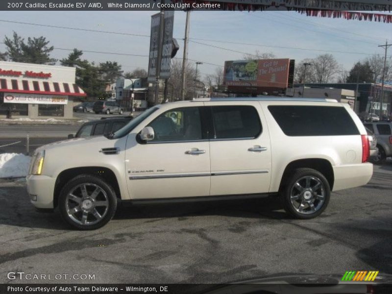 White Diamond / Cocoa/Light Cashmere 2007 Cadillac Escalade ESV AWD