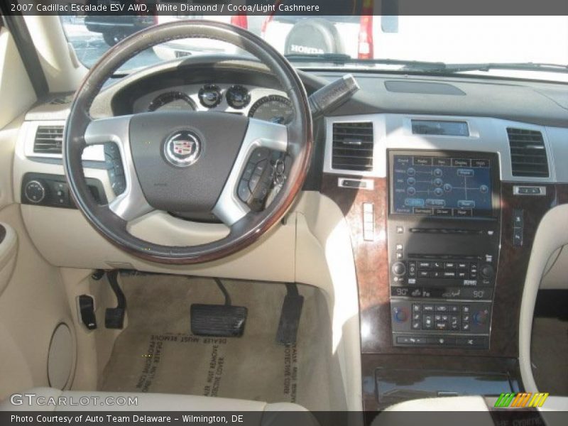 White Diamond / Cocoa/Light Cashmere 2007 Cadillac Escalade ESV AWD