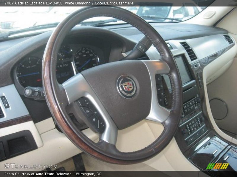 White Diamond / Cocoa/Light Cashmere 2007 Cadillac Escalade ESV AWD