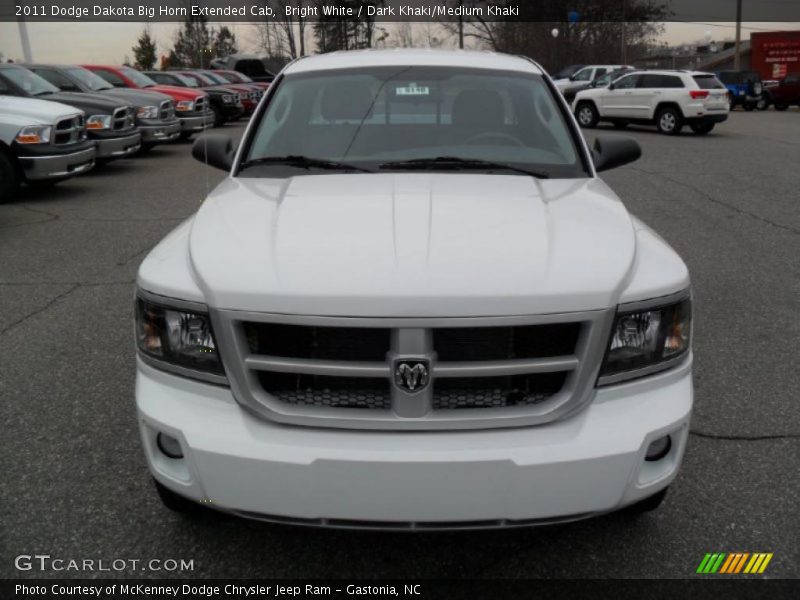 Bright White / Dark Khaki/Medium Khaki 2011 Dodge Dakota Big Horn Extended Cab