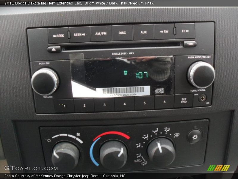 Bright White / Dark Khaki/Medium Khaki 2011 Dodge Dakota Big Horn Extended Cab