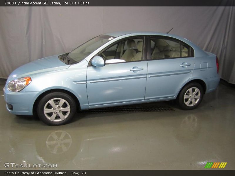 Ice Blue / Beige 2008 Hyundai Accent GLS Sedan