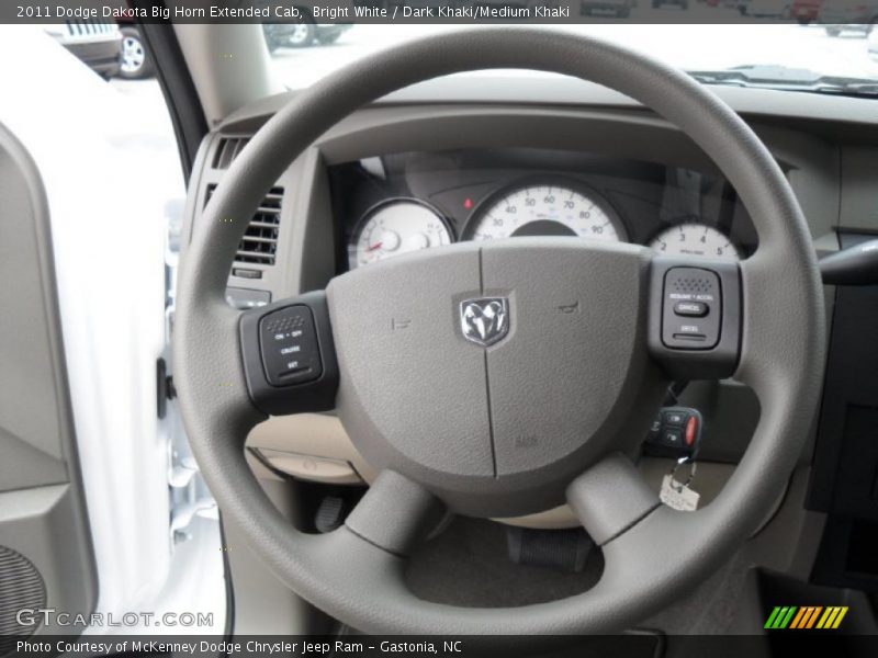 Bright White / Dark Khaki/Medium Khaki 2011 Dodge Dakota Big Horn Extended Cab