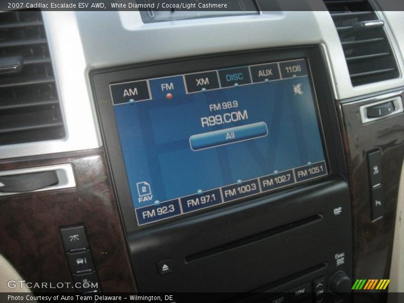 White Diamond / Cocoa/Light Cashmere 2007 Cadillac Escalade ESV AWD