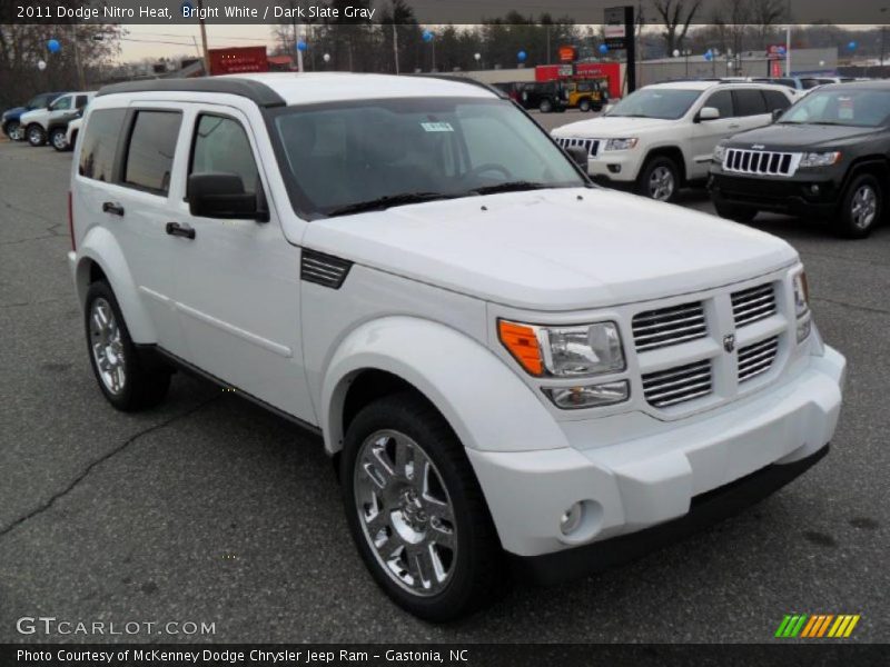 Bright White / Dark Slate Gray 2011 Dodge Nitro Heat