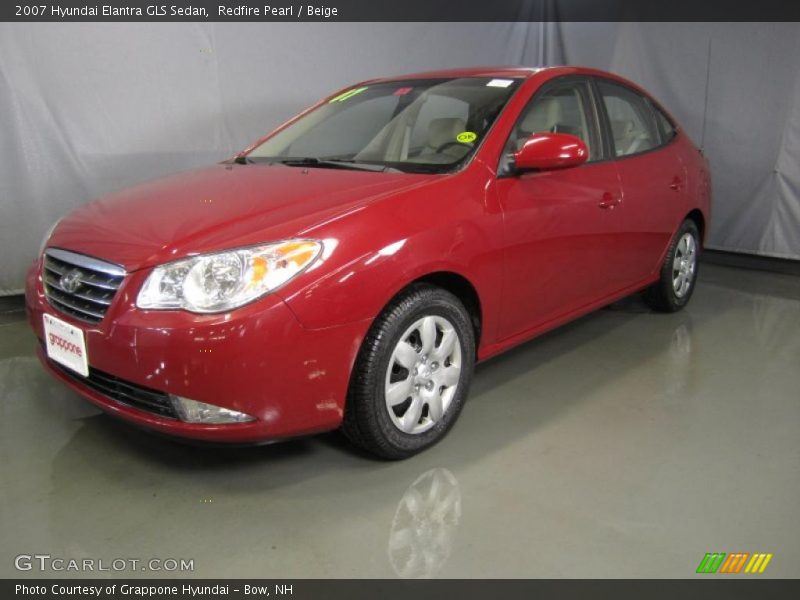 Redfire Pearl / Beige 2007 Hyundai Elantra GLS Sedan