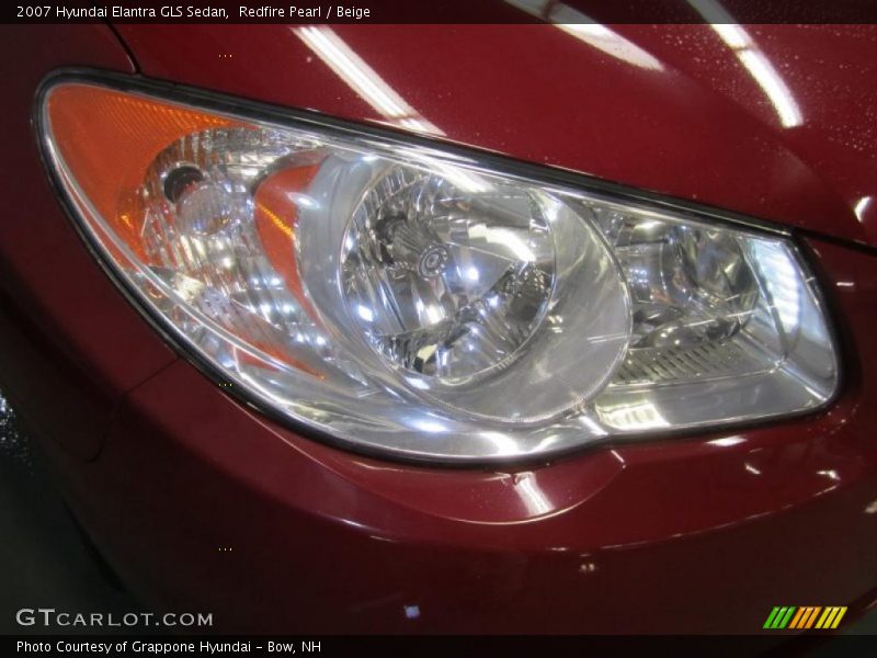 Redfire Pearl / Beige 2007 Hyundai Elantra GLS Sedan