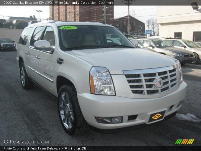 White Diamond / Cocoa/Light Cashmere 2007 Cadillac Escalade ESV AWD