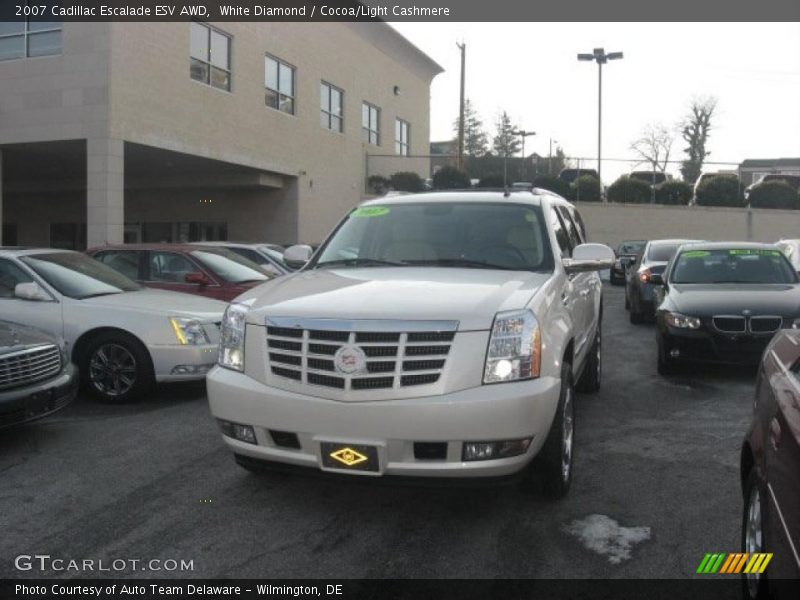 White Diamond / Cocoa/Light Cashmere 2007 Cadillac Escalade ESV AWD