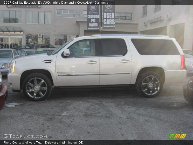 White Diamond / Cocoa/Light Cashmere 2007 Cadillac Escalade ESV AWD