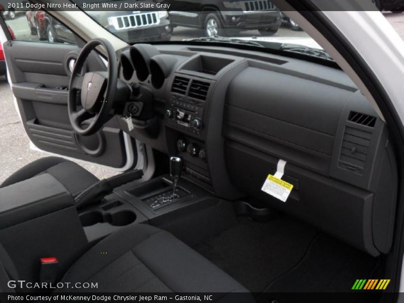 Bright White / Dark Slate Gray 2011 Dodge Nitro Heat