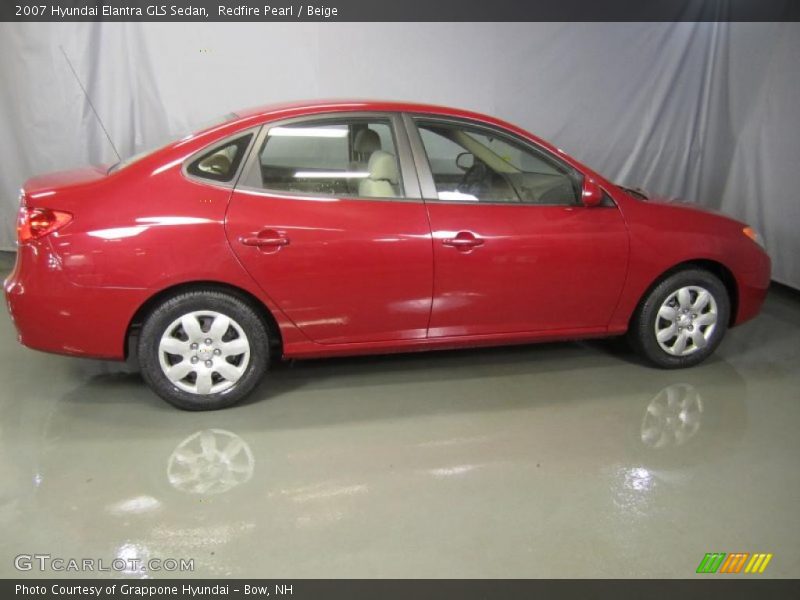 Redfire Pearl / Beige 2007 Hyundai Elantra GLS Sedan
