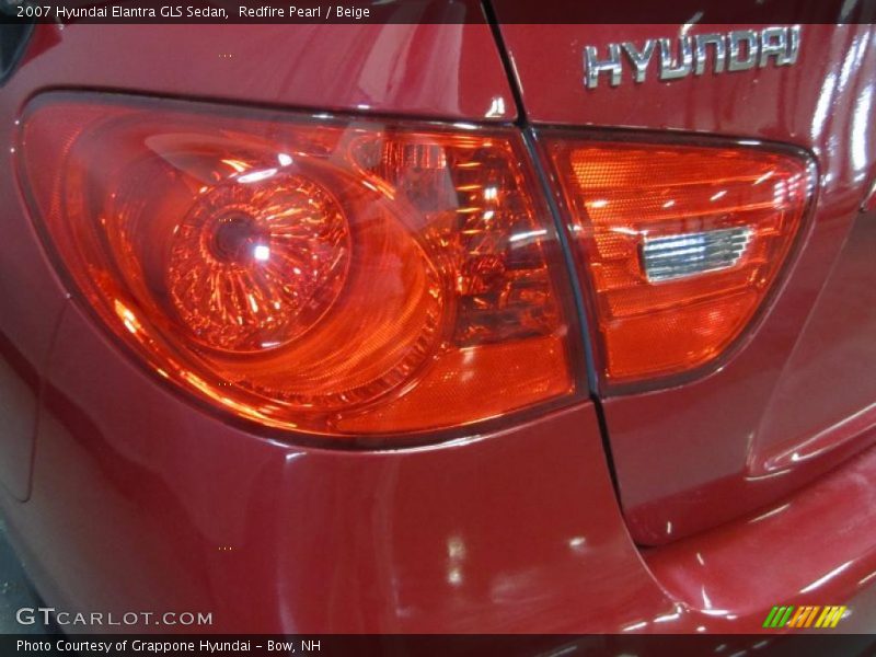 Redfire Pearl / Beige 2007 Hyundai Elantra GLS Sedan