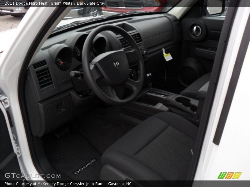 Bright White / Dark Slate Gray 2011 Dodge Nitro Heat