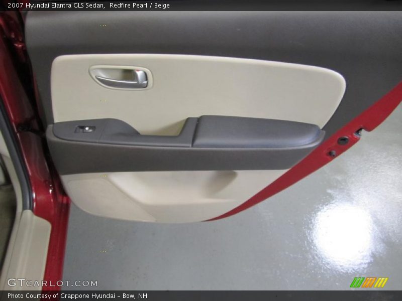 Redfire Pearl / Beige 2007 Hyundai Elantra GLS Sedan