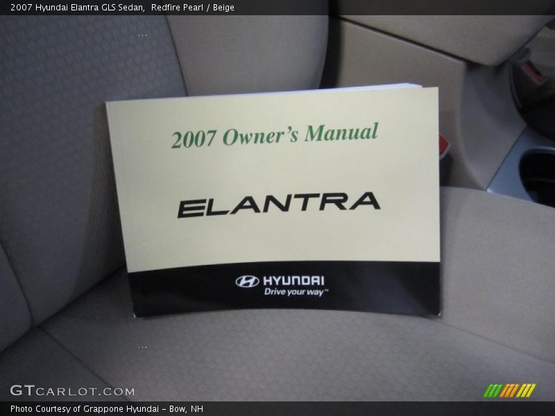 Redfire Pearl / Beige 2007 Hyundai Elantra GLS Sedan