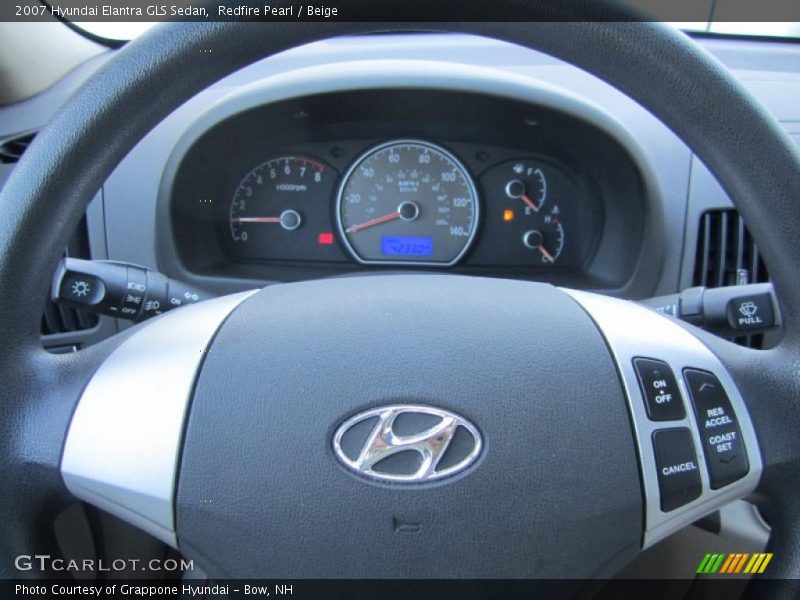 Redfire Pearl / Beige 2007 Hyundai Elantra GLS Sedan
