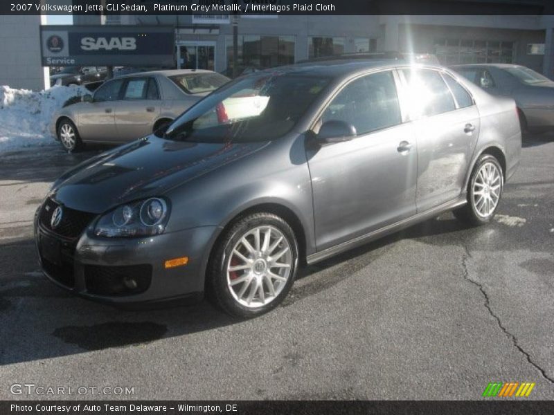 Platinum Grey Metallic / Interlagos Plaid Cloth 2007 Volkswagen Jetta GLI Sedan