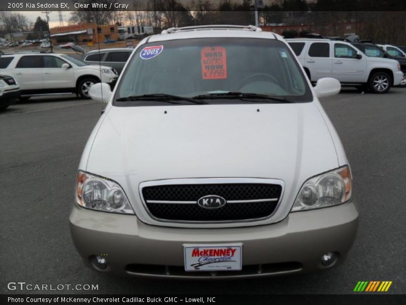 Clear White / Gray 2005 Kia Sedona EX