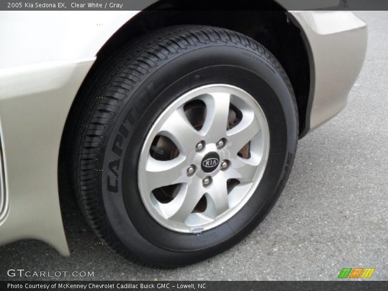 Clear White / Gray 2005 Kia Sedona EX