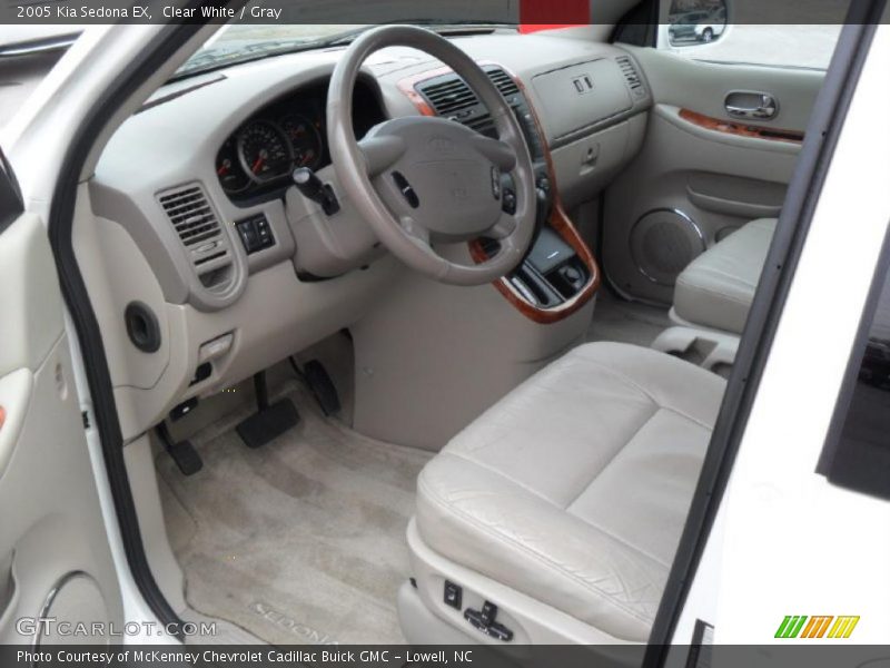 Clear White / Gray 2005 Kia Sedona EX