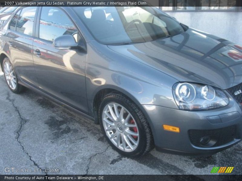 Platinum Grey Metallic / Interlagos Plaid Cloth 2007 Volkswagen Jetta GLI Sedan