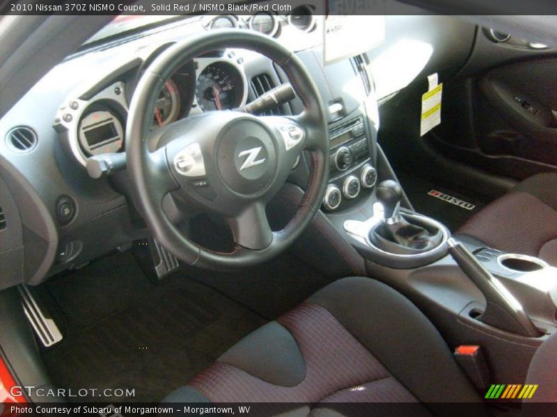 NISMO Black/Red Cloth Interior - 2010 370Z NISMO Coupe 