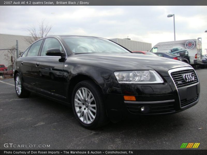 Brilliant Black / Ebony 2007 Audi A6 4.2 quattro Sedan