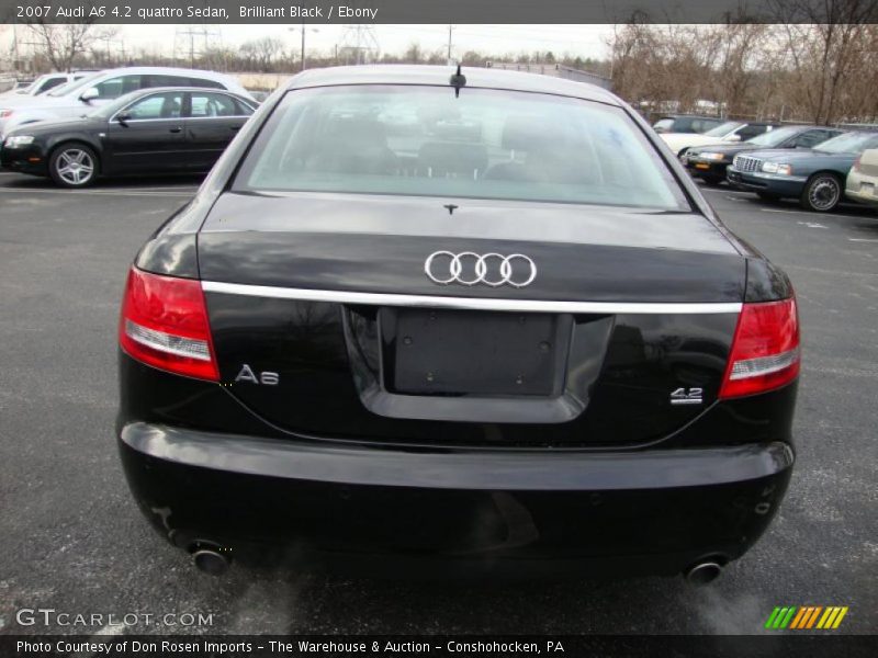Brilliant Black / Ebony 2007 Audi A6 4.2 quattro Sedan