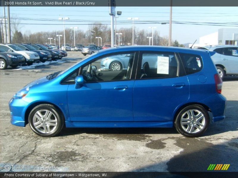 Vivid Blue Pearl / Black/Grey 2008 Honda Fit Sport
