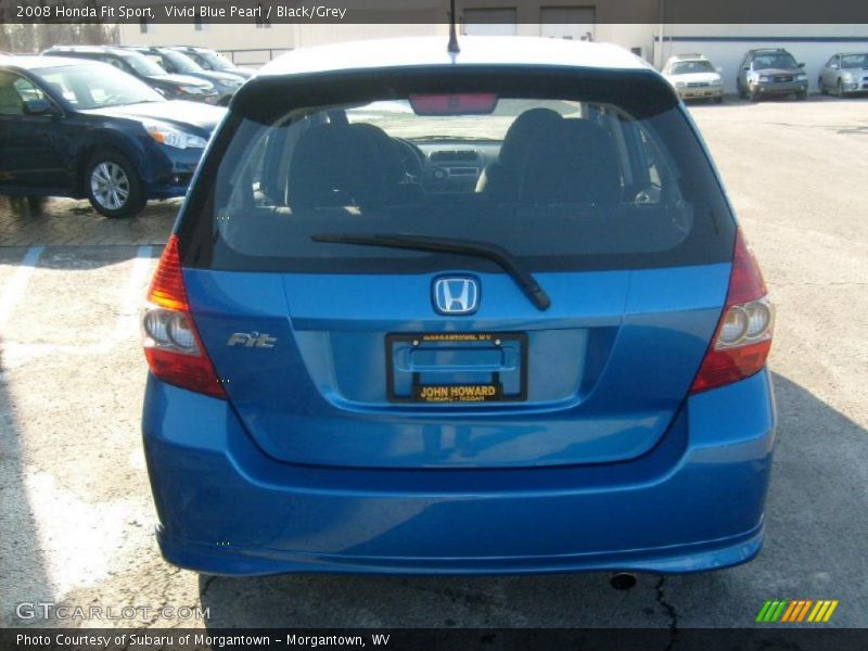 Vivid Blue Pearl / Black/Grey 2008 Honda Fit Sport