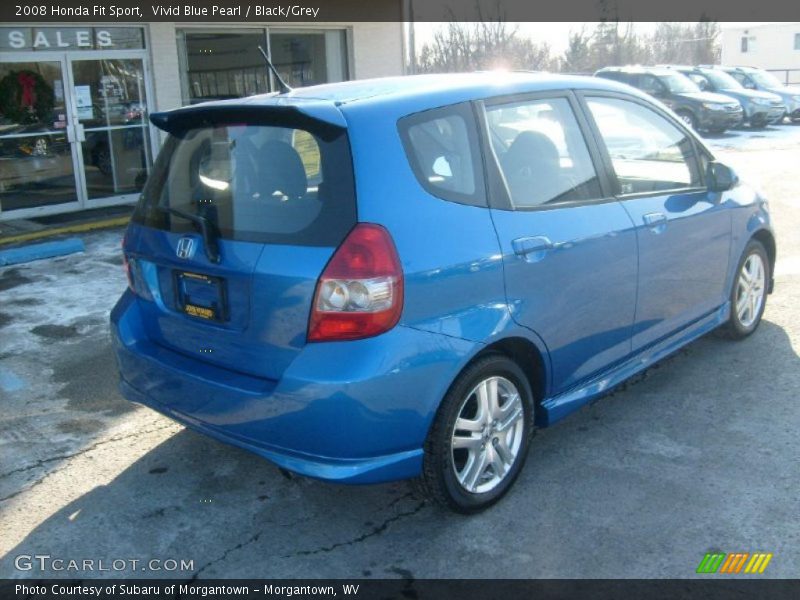 Vivid Blue Pearl / Black/Grey 2008 Honda Fit Sport