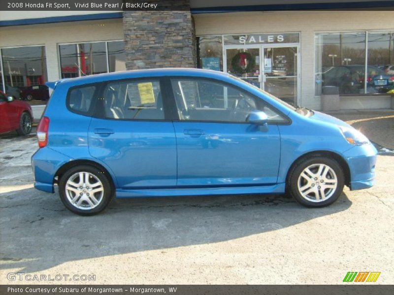 Vivid Blue Pearl / Black/Grey 2008 Honda Fit Sport