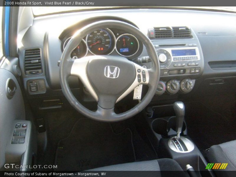 Vivid Blue Pearl / Black/Grey 2008 Honda Fit Sport