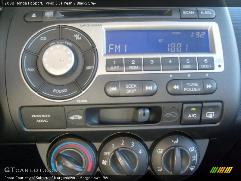 Vivid Blue Pearl / Black/Grey 2008 Honda Fit Sport