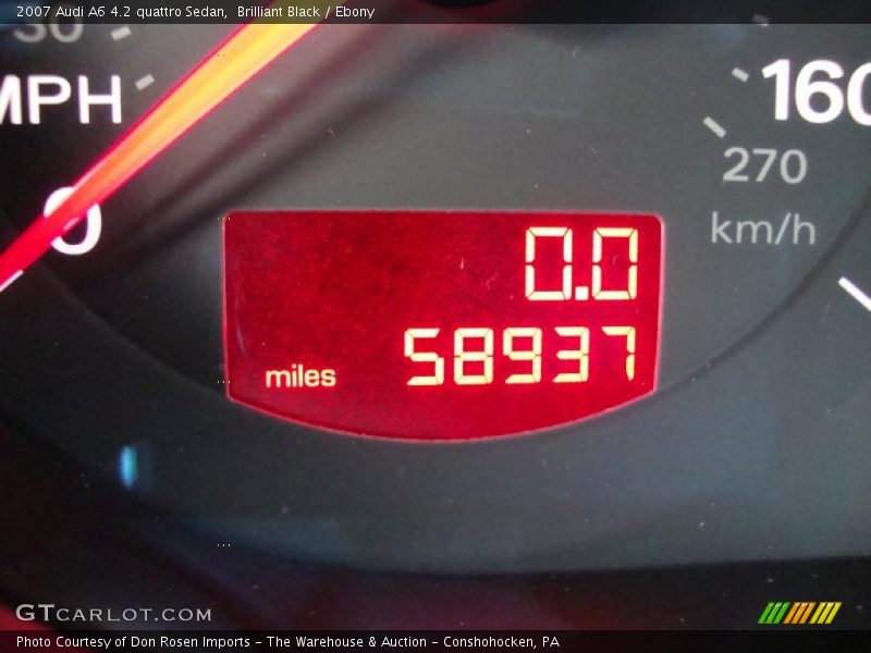 Brilliant Black / Ebony 2007 Audi A6 4.2 quattro Sedan