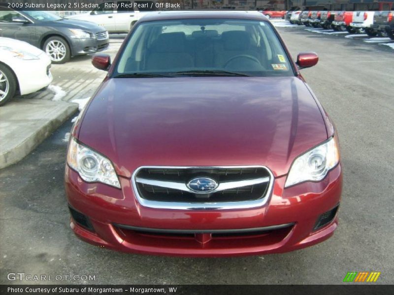 Ruby Red Pearl / Off Black 2009 Subaru Legacy 2.5i Sedan