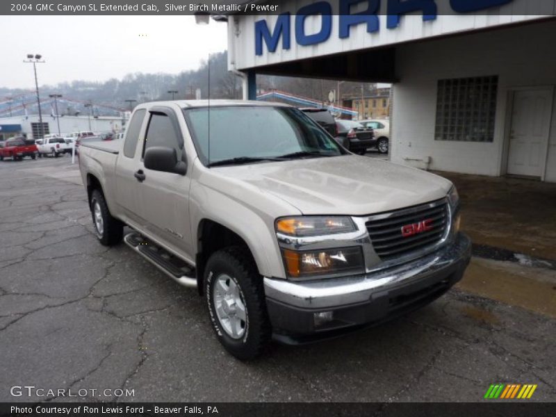 Silver Birch Metallic / Pewter 2004 GMC Canyon SL Extended Cab