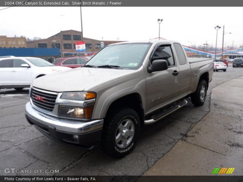 Silver Birch Metallic / Pewter 2004 GMC Canyon SL Extended Cab