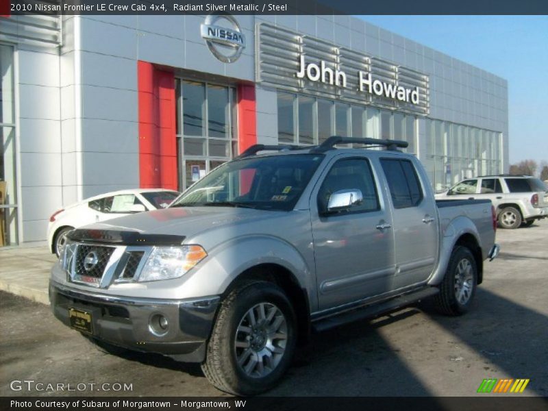 Radiant Silver Metallic / Steel 2010 Nissan Frontier LE Crew Cab 4x4