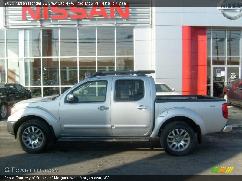 Radiant Silver Metallic / Steel 2010 Nissan Frontier LE Crew Cab 4x4