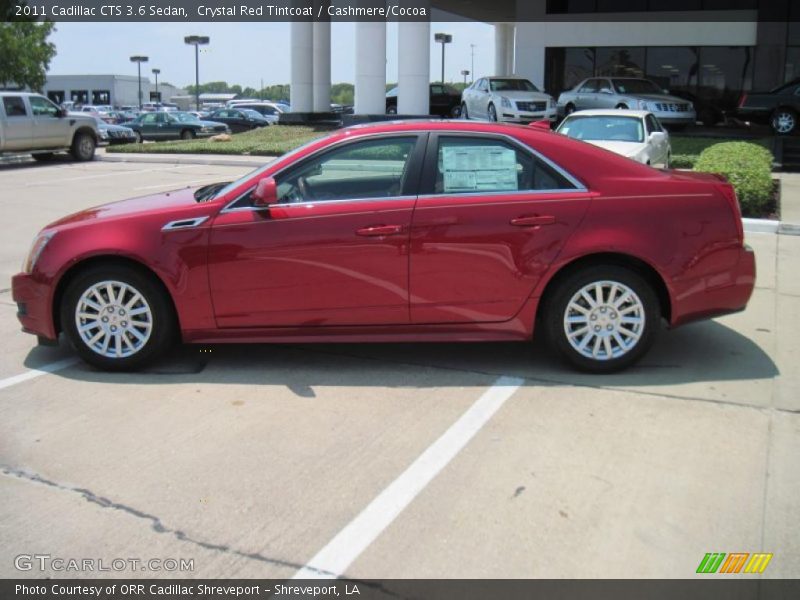 Crystal Red Tintcoat / Cashmere/Cocoa 2011 Cadillac CTS 3.6 Sedan