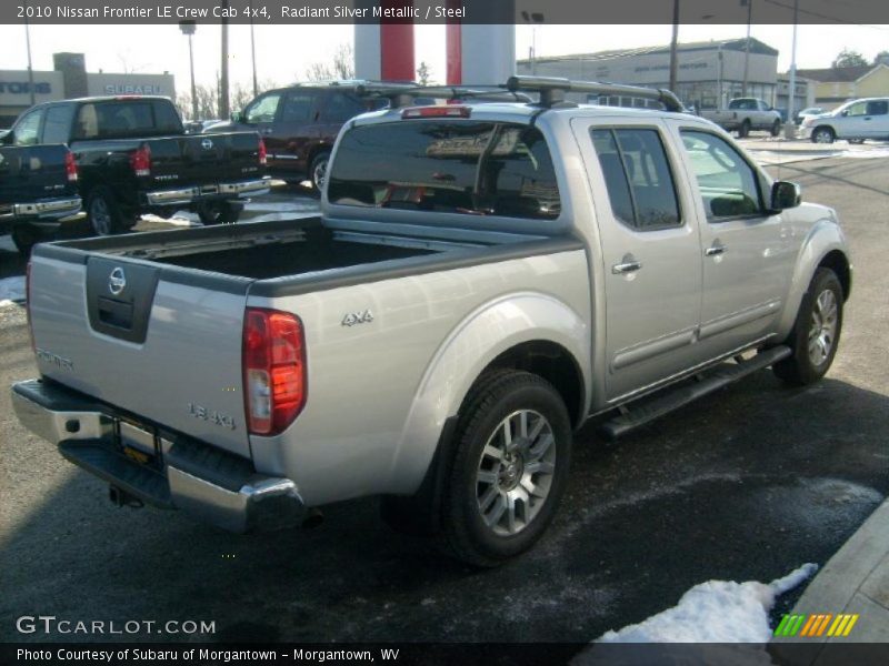 Radiant Silver Metallic / Steel 2010 Nissan Frontier LE Crew Cab 4x4