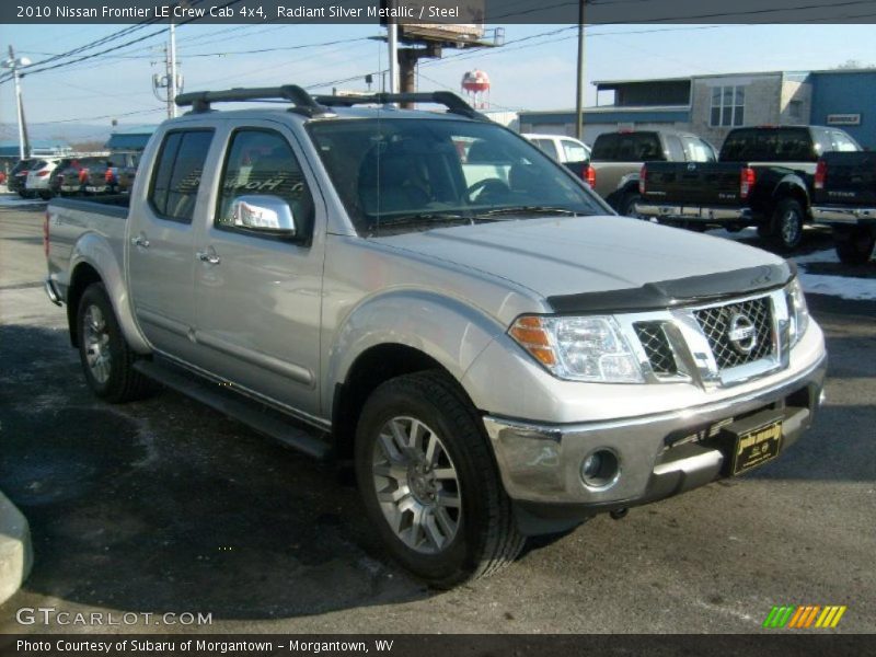 Radiant Silver Metallic / Steel 2010 Nissan Frontier LE Crew Cab 4x4