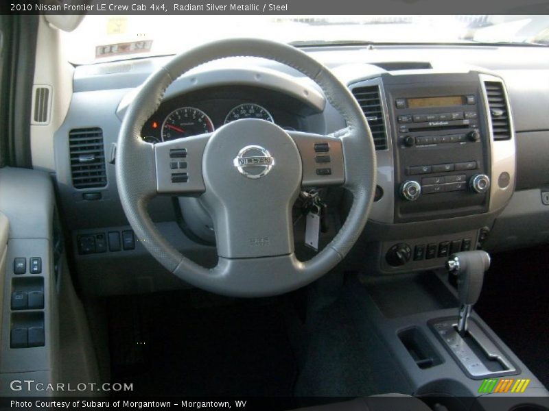 Radiant Silver Metallic / Steel 2010 Nissan Frontier LE Crew Cab 4x4