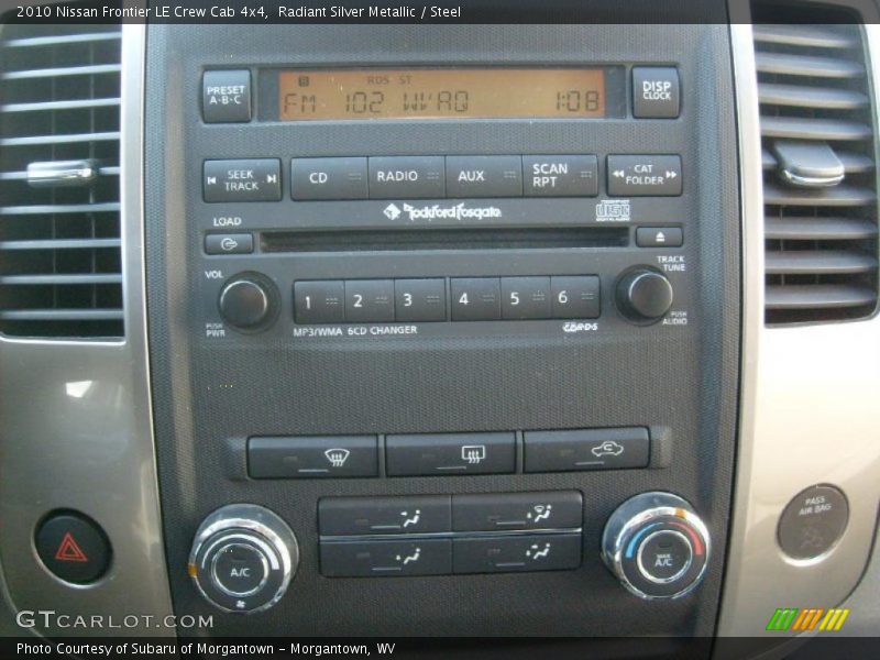 Controls of 2010 Frontier LE Crew Cab 4x4