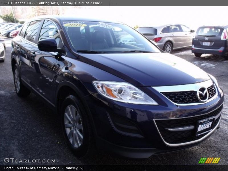 Stormy Blue Mica / Black 2010 Mazda CX-9 Touring AWD